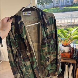 Vintage Camouflage Military Jacket